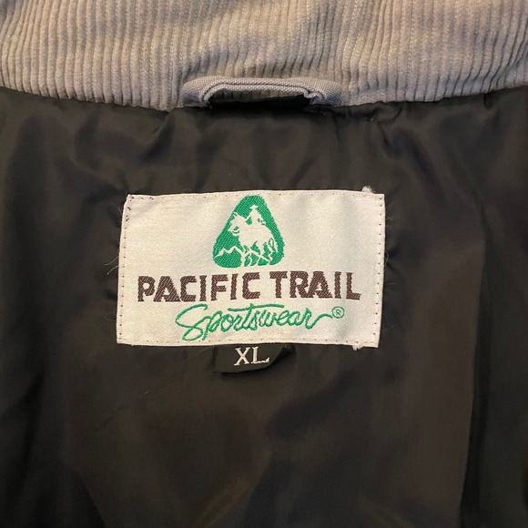 Pacific Trail Corduroy Bomber Jacket Gray Men's XL Outdoor Winter Barn Coat - Picture 5 of 10